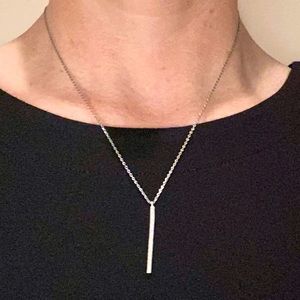 Sterling Silver Vertical Bar Necklace